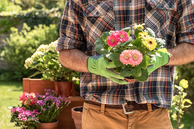 holding flowers